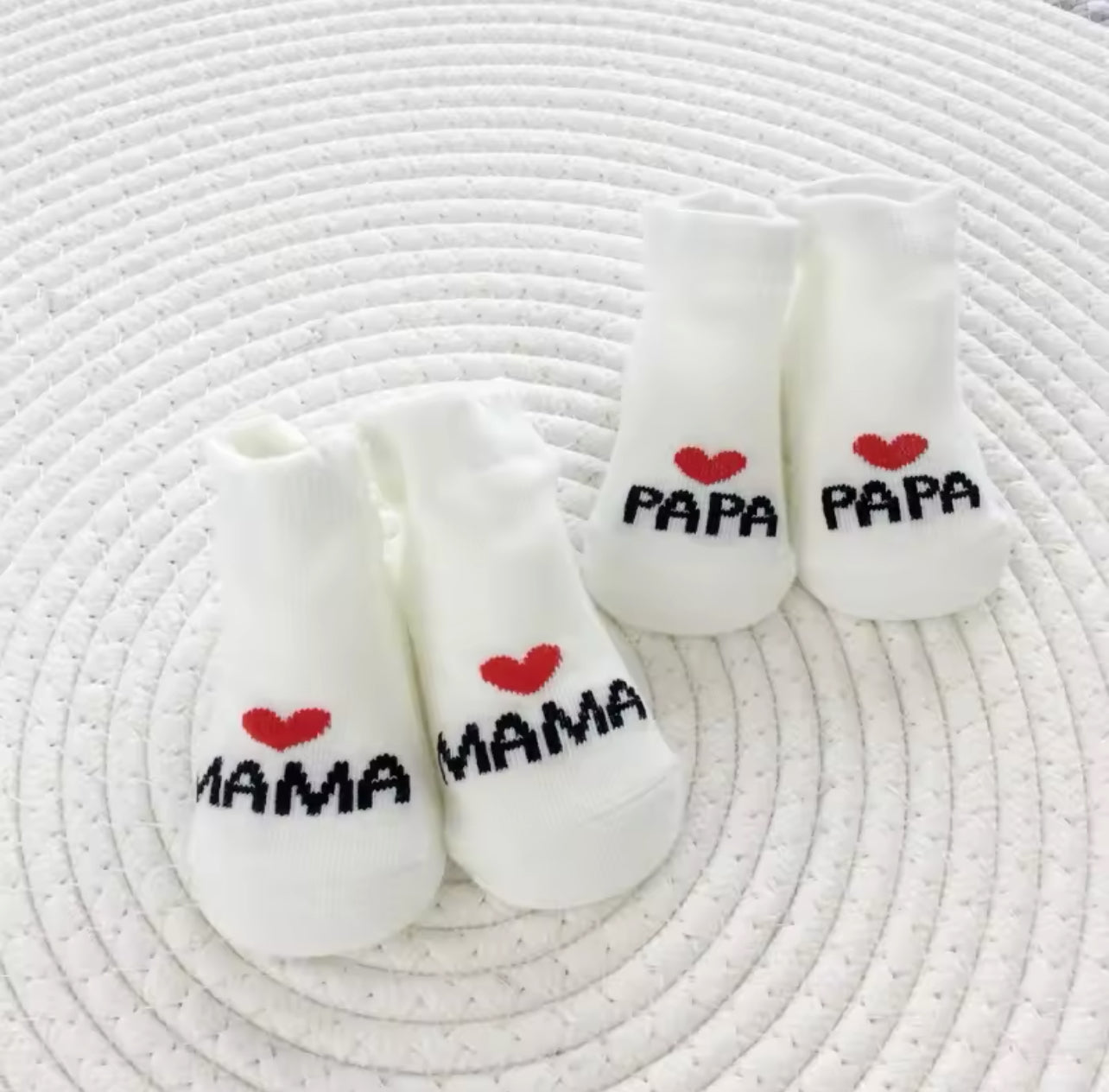 Niedliche Mama Papa Socken